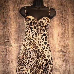 GUESS bustier leopard dress :)